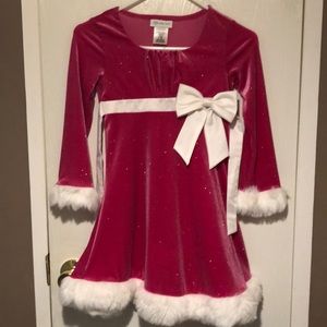 Girls Hot pink sparkly Holday dress